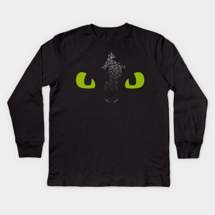 Night Fury Eyes | Toothless Eyes | Toothless | Night Fury | How to Train Your Dragon Kids Long Sleeve T-Shirt